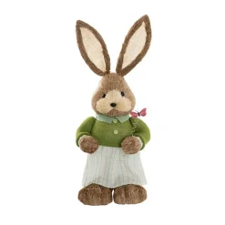 Standing Female Bunny w Butterfly Green (62cmH)