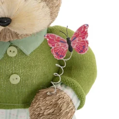 Standing Female Bunny w Butterfly Green (62cmH)