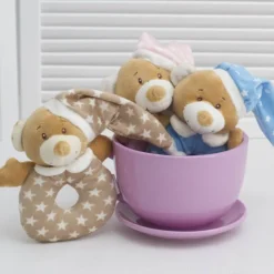 Starbright Teddy Bear Ring Rattle Pink (16cm)