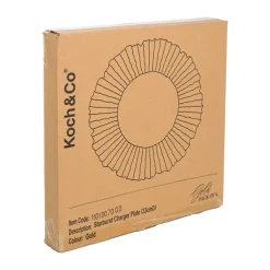 Starburst Charger Plate Pack 4 Gold (33cmD)