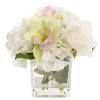 Stella Flower Arrangement w Resin Water White (20x25cmH)