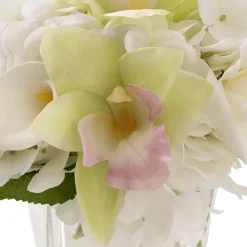 Stella Flower Arrangement w Resin Water White (20x25cmH)