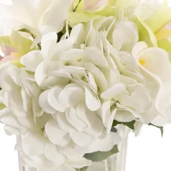 Stella Flower Arrangement w Resin Water White (20x25cmH)