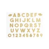 Sticker Alphabet & Numbers Pack 10 Gold (20x28cmL)