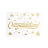 Sticker Congratulations Pack 10 Gold (20x28cmL)