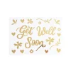 Sticker Get Well Soon Pack 10 Gold (20x28cmL)