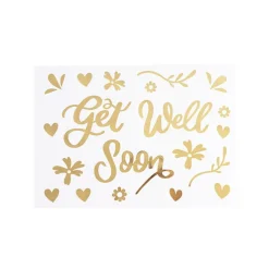 Sticker Get Well Soon Pack 10 Gold (20x28cmL)