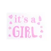 Sticker It's a Girl Pack 10 Baby Pink (20x28cmL)