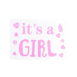 Sticker It's a Girl Pack 10 Baby Pink (20x28cmL)