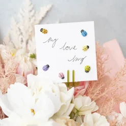 Sticker Wooden Ladybug Assorted Colour Pack 100 (12mmx8mm)