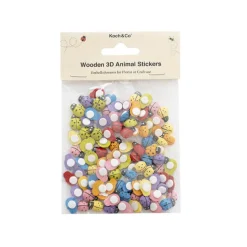 Sticker Wooden Ladybug Assorted Colour Pack 100 (12mmx8mm)