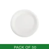 Sugarcane Lunch Plate White (18cm) Pack 50