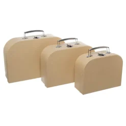 Suitcase Gift Box Brown Kraft (30x20x9cmH) Set 3