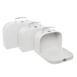 Suitcase Gift Box White (30x20x9cmH) Set 3