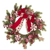 Sweet Candy Gingerbread Man Wreath Red (55cmD)