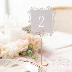 Table Numbers 1 to 50 Bordered White (10x10cmH)