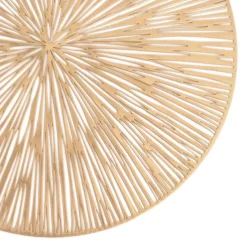 Table Placemat Round Set 2 Round Gold (38cmD)