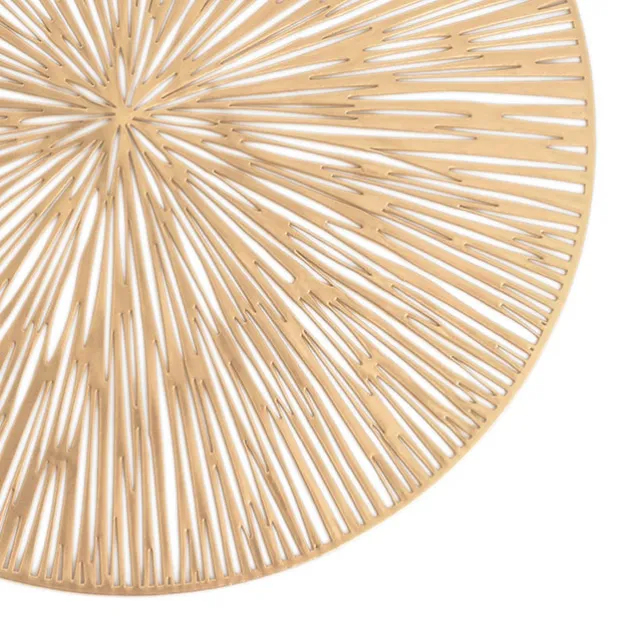 Table Placemat Round Set 2 Round Gold (38cmD)