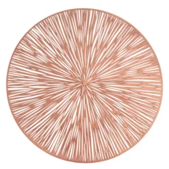 Table Placemat Round Set 2 Round Rose Gold (38cmD)