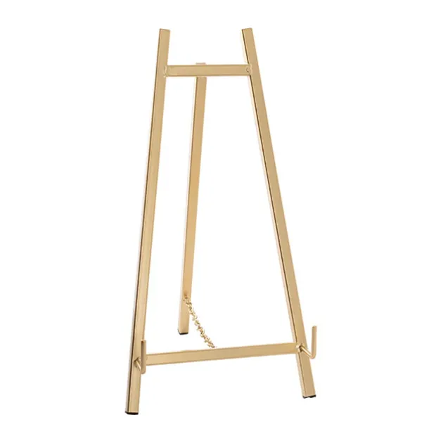 Table Size Metal Easel Gold (11x22x42cmH)