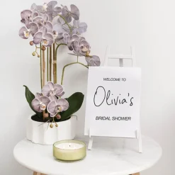 Table Size Metal Easel White (11x22x42cmH)