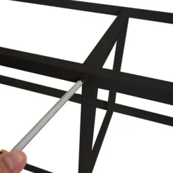 Tall Metal Flower Stand Black (33x200cmH)