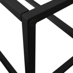 Tall Metal Flower Stand Black (33x200cmH)