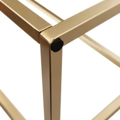 Tall Metal Flower Stand Gold (33x200cmH)