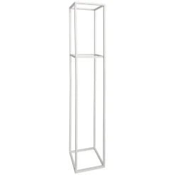 Tall Metal Flower Stand White (33x200cmH)