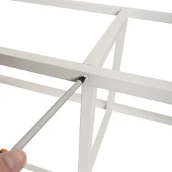 Tall Metal Flower Stand White (33x200cmH)