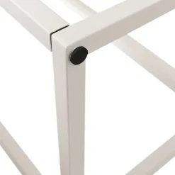 Tall Metal Flower Stand White (33x200cmH)