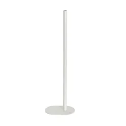 Tall Single Metal Tube Vase White (15x9x50cmH)
