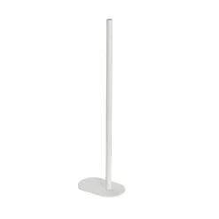 Tall Single Metal Tube Vase White (15x9x50cmH)