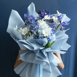 Tallow Paper Ribbed 80 micron Powder Blue Pack 50 (50x70cm)