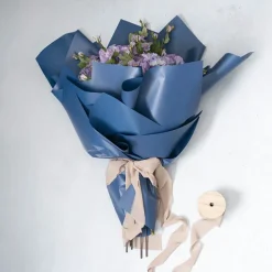 Tallow Paper Ribbed 80 micron Dusty Navy Pack 50 (50x70cm)