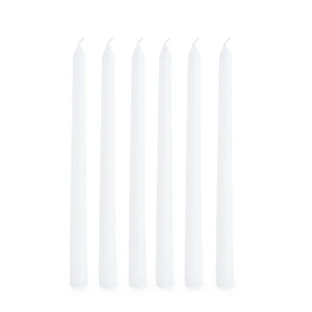 Taper Dinner Candle Pack 6 White (2cm x 25cmH)