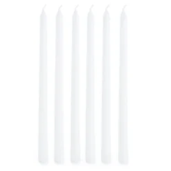 Taper Dinner Candle Pack 6 White (2cm x 30cmH)