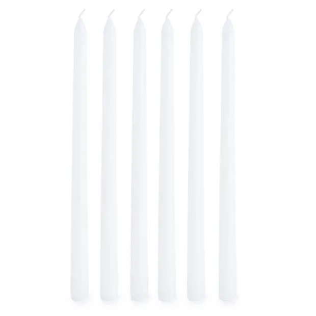 Taper Dinner Candle Pack 6 White (2cm x 30cmH)