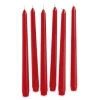 Taper Dinner Candle Pack 6 Red (2cm x 25cmH)