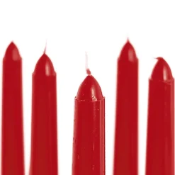 Taper Dinner Candle Pack 6 Red (2cm x 25cmH)