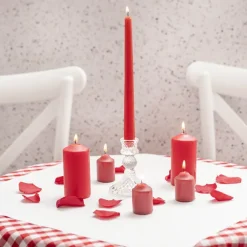 Taper Dinner Candle Pack 6 Red (2cm x 25cmH)