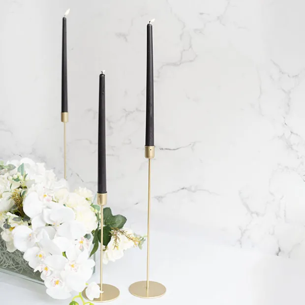 Taper Dinner Candle Pack 6 Black (2cm x 30cmH)