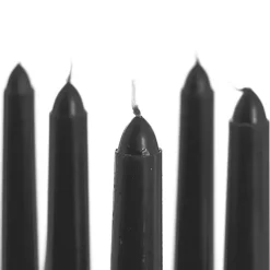 Taper Dinner Candle Pack 6 Black (2cm x 30cmH)