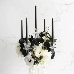 Taper Dinner Candle Pack 6 Black (2cm x 25cmH)