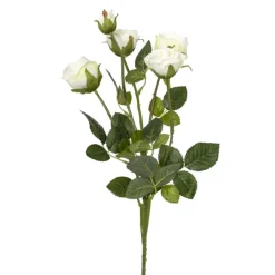 Tea Rose Spray 5 Heads White (65cm)