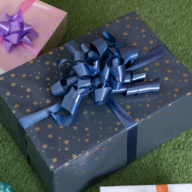 Tear Ribbon Florists Hampers Gifts Navy (30mmx91m)