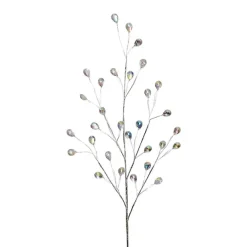 Teardrop Iridescent Acrylic Crystal Spray Silver (70cmH)