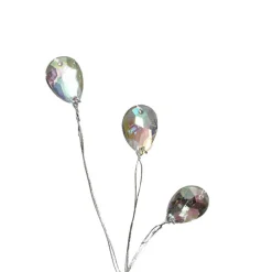 Teardrop Iridescent Acrylic Crystal Spray Silver (70cmH)