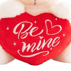 Teddy Bear Chubbs w Be Mine Heart Plush Toy Cream (25cmST)