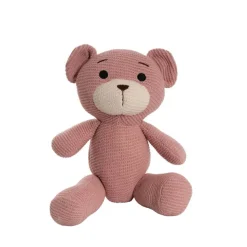 Teddy Bear Chuck Knitted Plush Soft Toy Pink (22cmST)